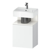 Duravit Meuble sous-lavabo Qatego 44x35x64,5 cm, 1 porte, porte gauche, blanc brillant/blanc mat