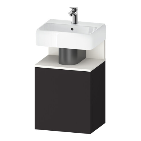 Duravit Meuble sous-lavabo Qatego 44x35x64,5 cm, 1 porte, T dr, blanc mat avec poignée