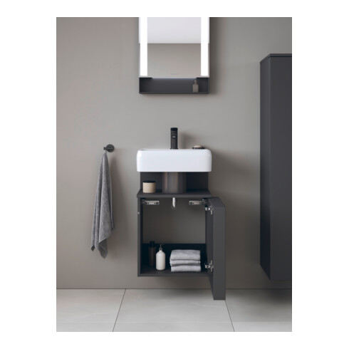 Duravit Meuble sous-lavabo Qatego 44x35x64,5 cm, 1 porte, T. droite, graphite mat