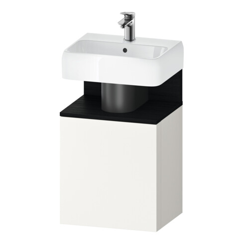 Duravit Meuble sous-lavabo Qatego 44x35x64,5 cm, 1 porte, tiroir droit, blanc œuf/blanc mat
