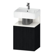 Duravit Meuble sous-lavabo Qatego 44x35x64,5 cm, 1 tiroir, blanc brillant/chêne noir-1