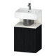 Duravit Meuble sous-lavabo Qatego 44x35x64,5 cm, 1 tiroir, blanc mat/chêne noir-1