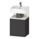 Duravit Meuble sous-lavabo Qatego 44x35x64,5 cm, 1 tiroir, blanc mat/Gris mat-1