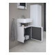 Duravit Meuble sous lavabo Qatego 44x35x64,5 cm, 1 tiroir, droite, blanc mat