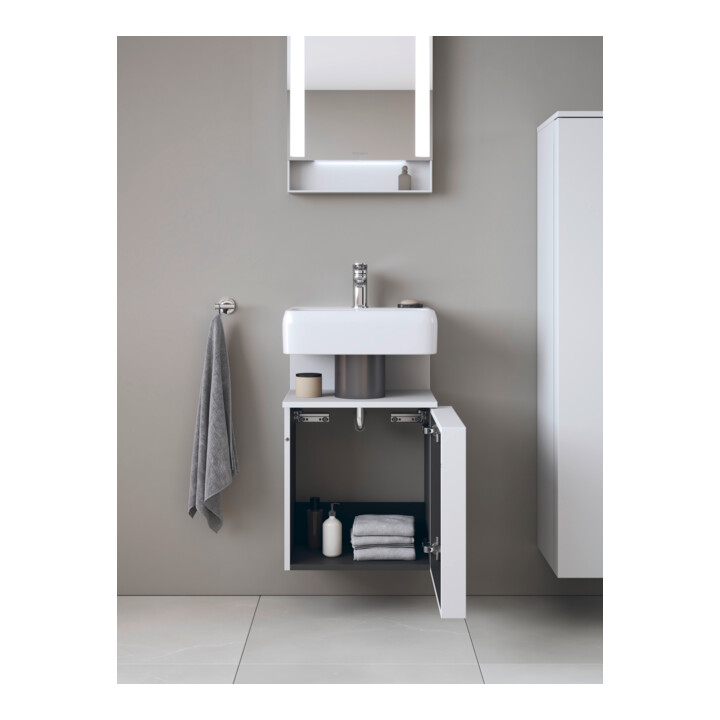 Duravit Meuble sous lavabo Qatego 44x35x64,5 cm, 1 tiroir, droite, blanc mat