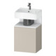 Duravit Meuble sous-lavabo Qatego 44x35x64,5 cm, 1 tiroir, droite, blanc mat/taupe mat-1