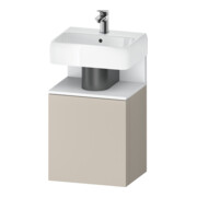 Duravit Meuble sous-lavabo Qatego 44x35x64,5 cm, 1 tiroir, droite, blanc mat/taupe mat