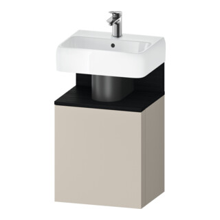 Duravit Meuble sous-lavabo Qatego 44x35x64,5 cm, 1 tiroir, droite, blanc/taupe mat