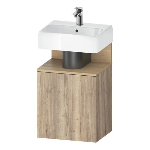 Duravit Meuble sous-lavabo Qatego 44x35x64,5 cm, 1 tiroir, droite, chêne naturel/marbre œuf