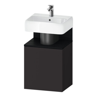 Duravit Meuble sous-lavabo Qatego 44x35x64,5 cm, 1 tiroir, droite, noir graphite mat