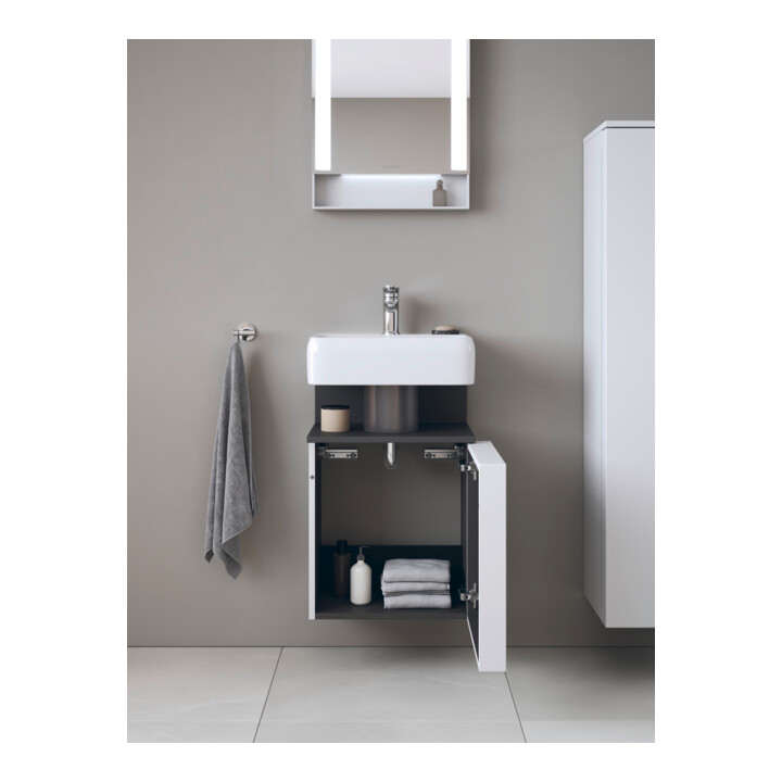 Duravit Meuble sous lavabo Qatego 44x35x64,5 cm, 1 tiroir, graph mat/we ma