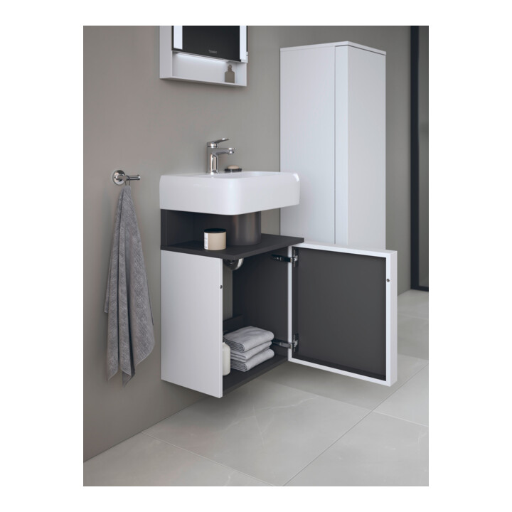 Duravit Meuble sous lavabo Qatego 44x35x64,5 cm, 1 tiroir, graph mat/we ma