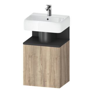Duravit Meuble sous lavabo Qatego 44x35x64,5 cm, 1 tiroir, gris/marbre chêne