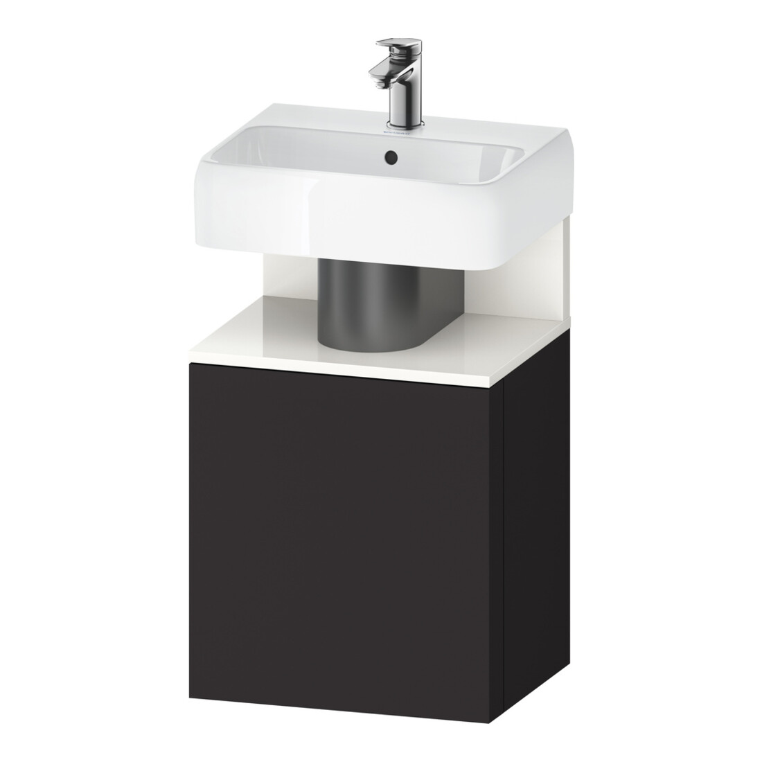 Duravit Meuble sous lavabo Qatego 44x35x64,5 cm, 1 tiroir, gris mat