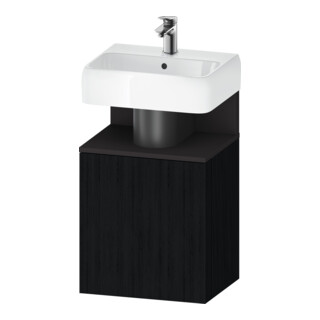 Duravit Meuble sous lavabo Qatego 44x35x64,5 cm, 1 tiroir, gris/mat/noir