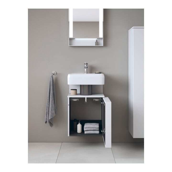 Duravit Meuble sous lavabo Qatego 44x35x64,5 cm, 1 tiroir, porte gauche, blanc mat