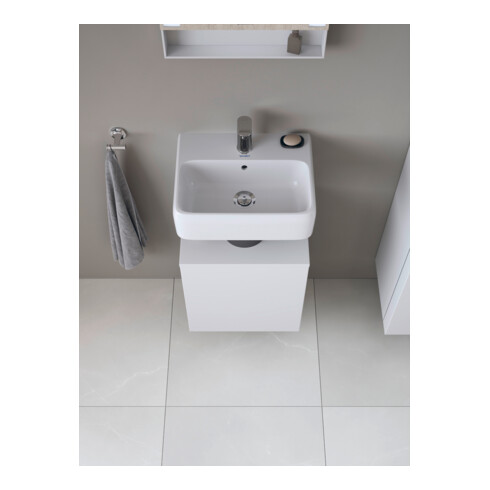 Duravit Meuble sous lavabo Qatego 44x35x64,5 cm, 1 tiroir, porte gauche, blanc mat