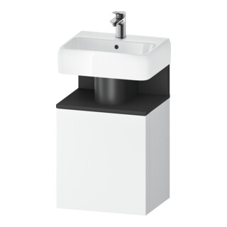 Duravit Meuble sous-lavabo Qatego 44x35x64,5 cm, 1 tiroir, T droite, graphite mat/we ma