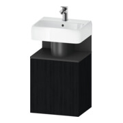 Duravit Meuble sous lavabo Qatego 44x35x64,5 cm, 1 tiroir, T droite, graphite/mélèze noir-1