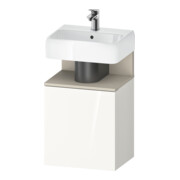Duravit Meuble sous-lavabo Qatego 44x35x64,5 cm, 1 tiroir, T droite, T mat/blanc brillant-1
