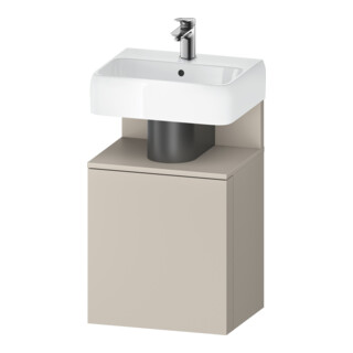 Duravit Meuble sous-lavabo Qatego 44x35x64,5 cm, 1 tiroir, T. droite, taupe mat