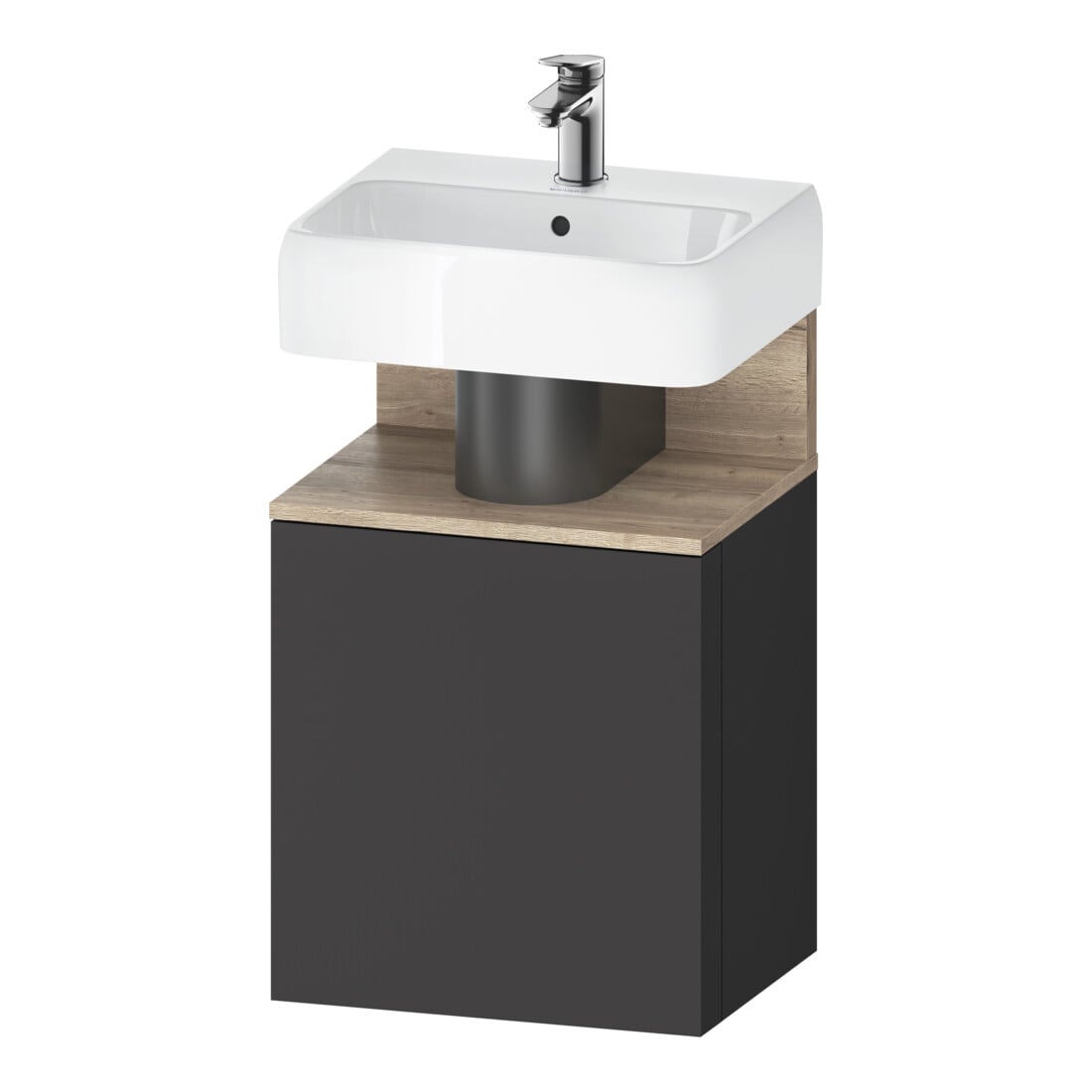 Duravit Meuble sous lavabo Qatego 44x35x64,5 cm, 1 tiroir, T gauche, Ei Marmo/Gra ma