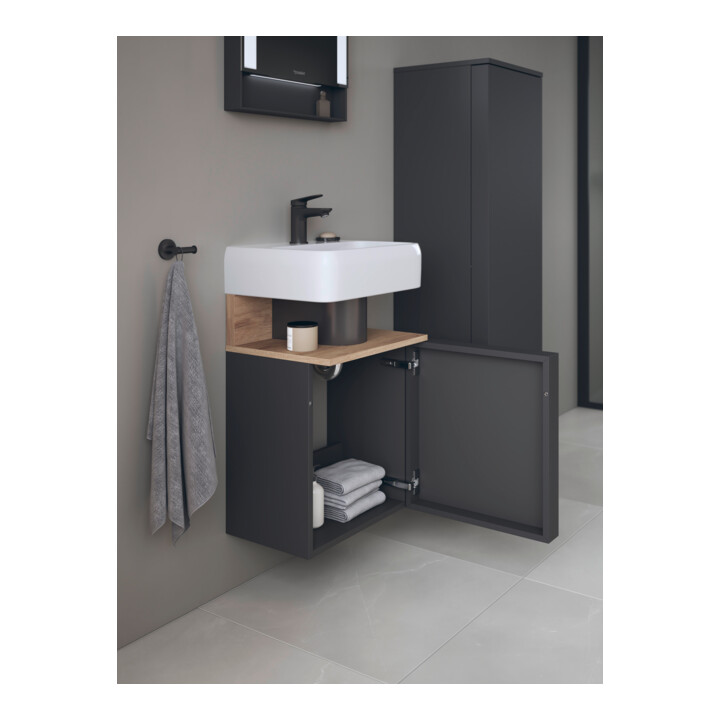 Duravit Meuble sous lavabo Qatego 44x35x64,5 cm, 1 tiroir, T gauche, Ei Marmo/Gra ma