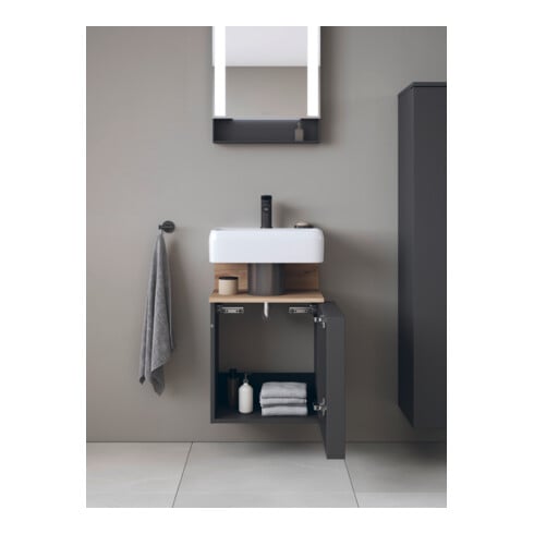 Duravit Meuble sous lavabo Qatego 44x35x64,5 cm, 1 tiroir, T gauche, Ei Marmo/Gra ma