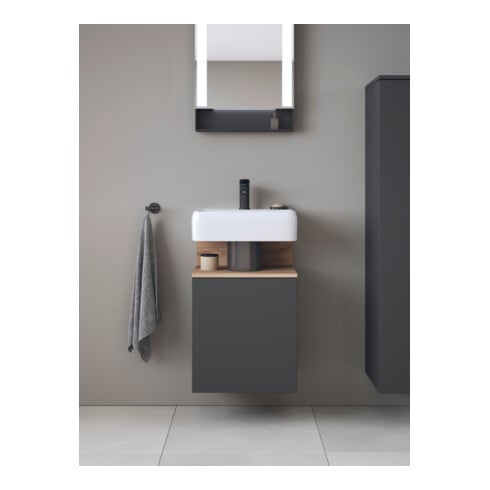 Duravit Meuble sous lavabo Qatego 44x35x64,5 cm, 1 tiroir, T gauche, Ei Marmo/Gra ma