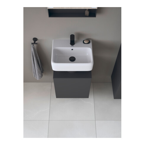 Duravit Meuble sous-lavabo Qatego 44x35x64,5 cm, 1 tiroir, T. gauche, graphite mat