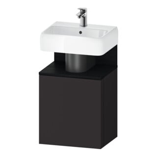 Duravit Meuble sous lavabo Qatego 44x35x64,5 cm, 1 tiroir, T l, E noir/gris mat