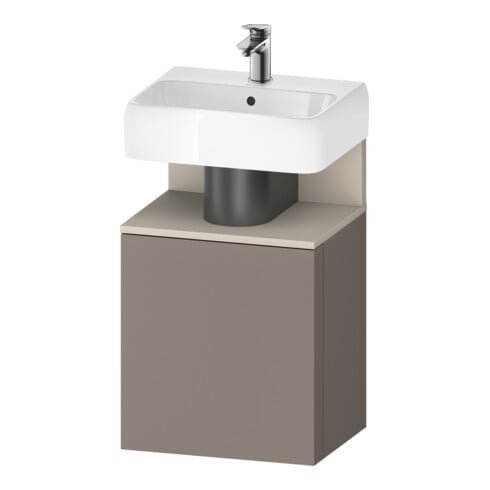 Duravit Meuble sous lavabo Qatego 44x35x64,5 cm, 1 tiroir, T l, T mat/Basalte ma