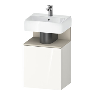 Duravit Meuble sous-lavabo Qatego 44x35x64,5 cm, 1 tiroir, T l, T mat/blanc brillant