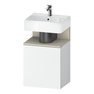 Duravit Meuble sous-lavabo Qatego 44x35x64,5 cm, 1 tiroir, Tau mat/blanc ma