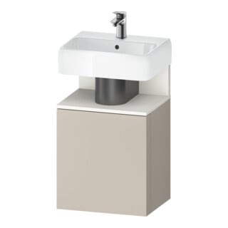 Duravit Meuble sous-lavabo Qatego 44x35x64,5 cm, 1 tiroir, taupe mat/ blanc mat