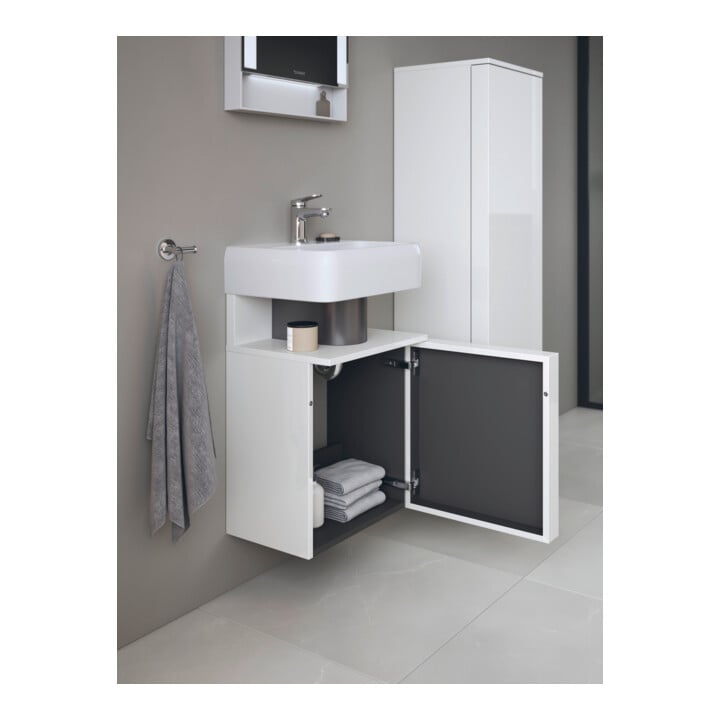 Duravit Meuble sous-lavabo Qatego 44x35x64,5 cm, 1 tiroir, tiroir droit, blanc brillant