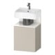 Duravit Meuble sous lavabo Qatego 44x35x64,5 cm, 1 tiroir, tiroir droit, blanc brillant/taupe mat-1