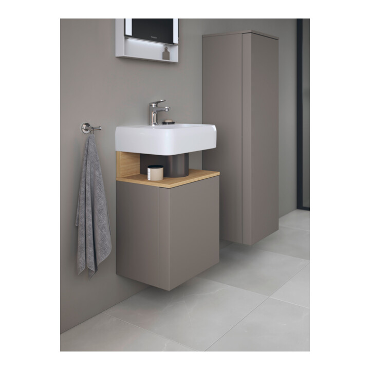 Duravit Meuble sous-lavabo Qatego 44x35x64,5 cm, 1 tiroir, tiroir droit, chêne naturel/mat