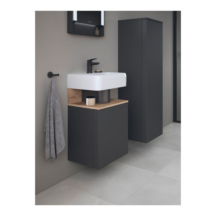 Duravit Meuble sous-lavabo Qatego 44x35x64,5 cm, 1 tiroir, tiroir droit, Ei Marmo/Gra ma