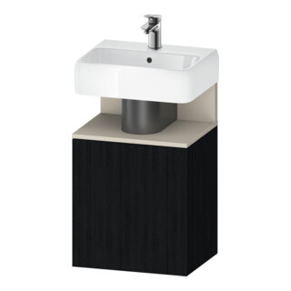 Duravit Meuble sous lavabo Qatego 44x35x64,5 cm, 1 tiroir, tiroir droit, mat/chêne noir
