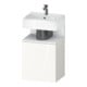 Duravit Meuble sous lavabo Qatego 44x35x64,5 cm, 1 tiroir, tiroir droite, blanc mat/blanc brillant-1