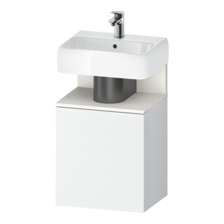 Duravit Meuble sous-lavabo Qatego 44x35x64,5 cm, 1 tiroir, tiroir droite, blanc mat/blanc ma