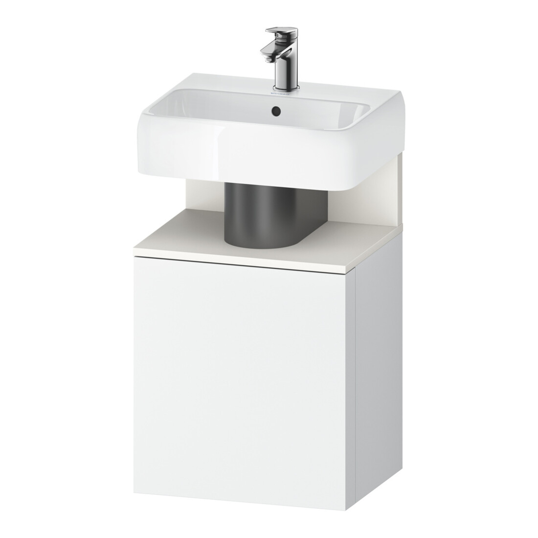 Duravit Meuble sous-lavabo Qatego 44x35x64,5 cm, 1 tiroir, tiroir droite, blanc mat/blanc ma