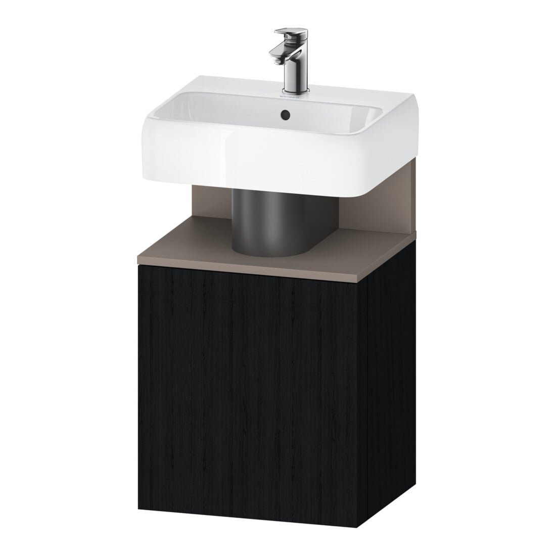 Duravit Meuble sous-lavabo Qatego 44x35x64,5 cm, 1 tiroir, tiroir droite, chêne noir