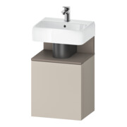 Duravit Meuble sous-lavabo Qatego 44x35x64,5 cm, 1 tiroir, tiroir gauche, bas, avec taupe mat-1