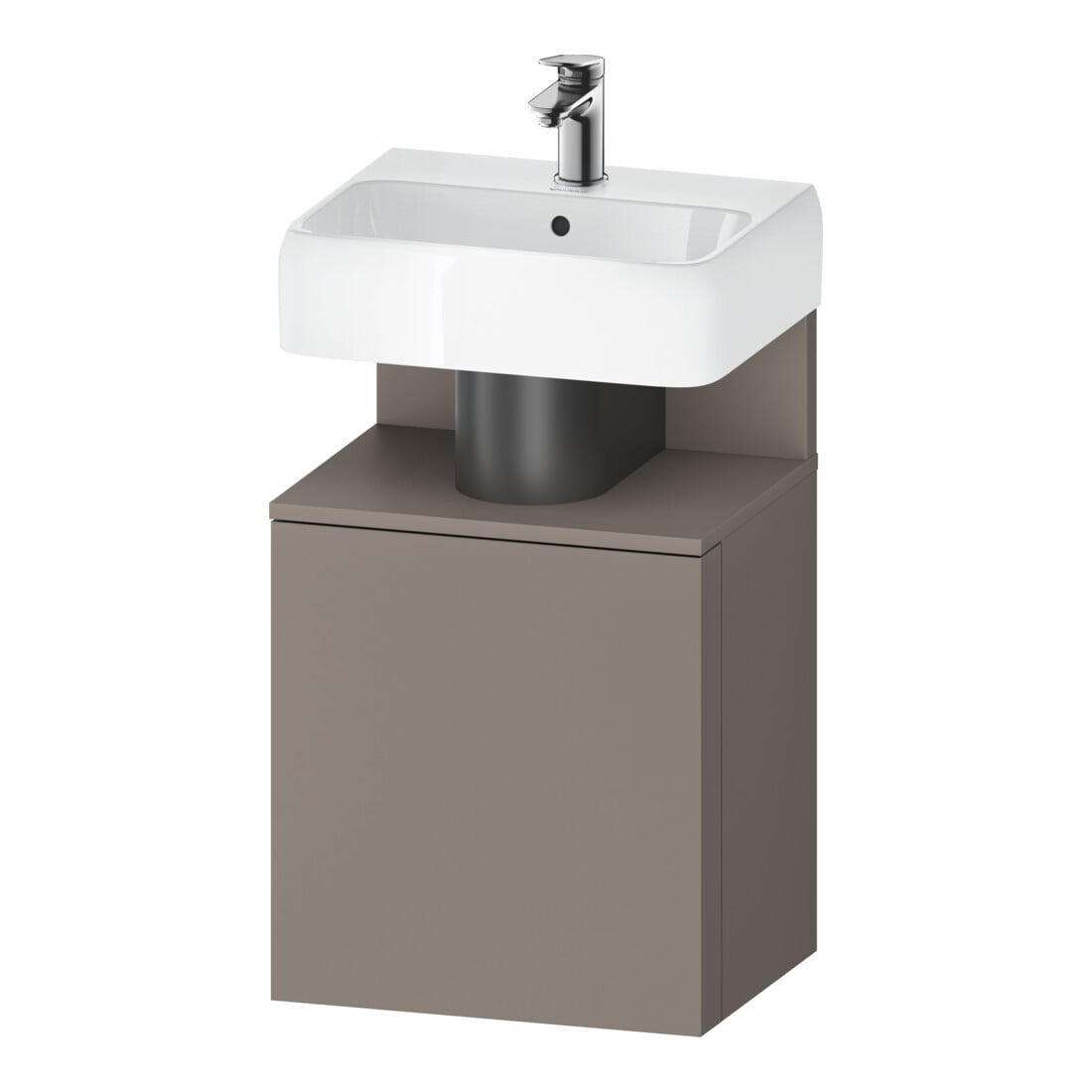 Duravit Meuble sous lavabo Qatego 44x35x64,5 cm, 1 tiroir, tiroir gauche, basalte mat