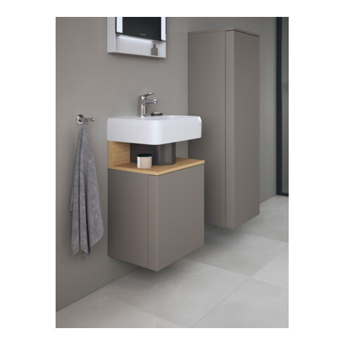 Duravit Meuble sous-lavabo Qatego 44x35x64,5 cm, 1 tiroir, tiroir gauche, blanc mat/naturel
