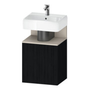 Duravit Meuble sous-lavabo Qatego 44x35x64,5 cm, 1 tiroir, tiroir gauche, Taupe avec chêne noir-1