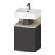Duravit Meuble sous-lavabo Qatego 44x35x64,5 cm, 1 tiroir, tiroir gauche, Taupe avec poignée Grap-1