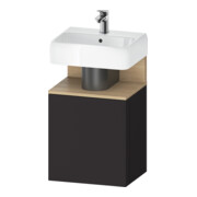 Duravit Meuble sous lavabo Qatego 44x35x64,5cm, 1 tiroir, droite, blanc/gris mat